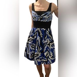 NWT Diane von Furstenberg Blue Silk “Sita” Summer Dress Size 0